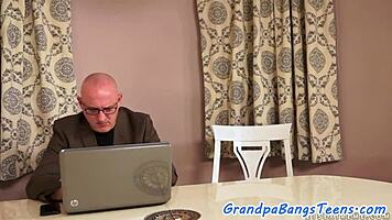 petite teen 18+ gets doggystyle fucked by oldman