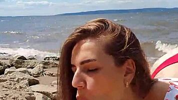 BEAUTIFUL BLOWJOB ON THE RIVER-Cristallgloss Vertical 4K