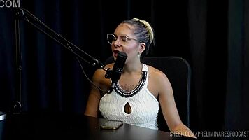 barbara sol chats with bia hot in podcast, showing off in sheer red lingerie and using toys