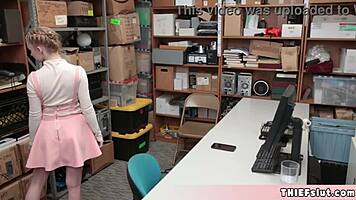 Caught shoplifting, her tight pussy gets punished