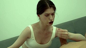 hot pearl teaches blowjob techniques suggestively