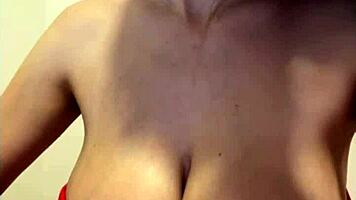 Huge Milky Tits Bursting In Red Dress