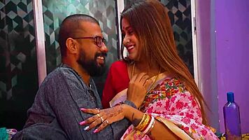 beautiful hot desi wife seducing husband with romantic sex on anniversary