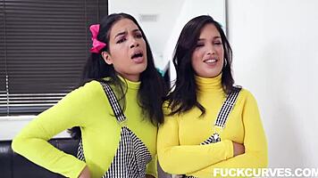 maya farrell and alina belle fucked me hard to enter the night club, riding and doggystyle in hardcore action