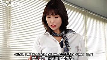 Bunny Boss Katsuki Ren Dominates Adorable Employee In Office