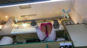 Boss Plays With Sexy Shop Assistant Pussy During Customer Talk