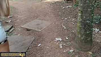 The young farm girl invites the farmhand into the woods for an intimate encounter.