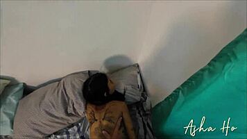 58 years old man fucks my small 18+ asian pussy pov 😏