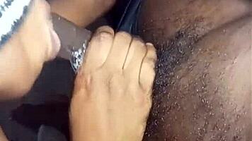 check out my cock being pumped and sucked by beautiful black teen!