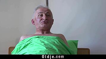 Sick Patient Gets Treatment from Young Nurse