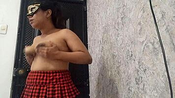 Exotic Dancer Warming Up With Her Open Pussy