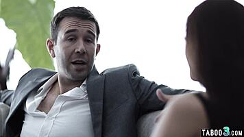 Nasty Brunette Uses Pussy in Courtroom