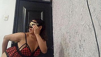 Exotic Dancer Warming Up With Her Open Pussy