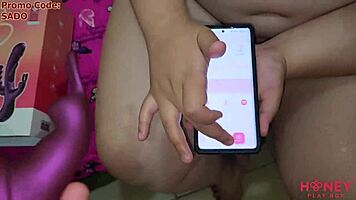 My Holes Perforated With App-Controlled Rabbit Vibrator!