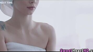 bathing lesbian teen babe in high definition fantasy scene