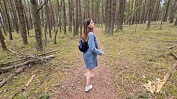 Caught flashing leads to beachside creampie