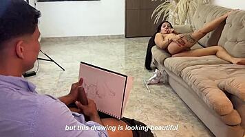 i cant help getting hard drawing this busty milf