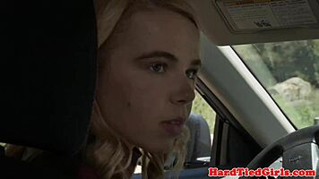 Blonde Sub Bound and Pussy Fucked