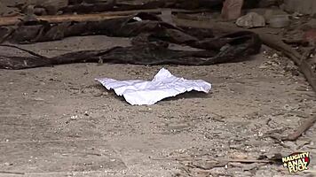 she entered this abandoned building and got fucked by two different guys in her ass