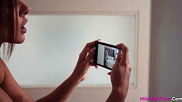 vanna bardot catches videochatting secretary and gets big tits fingering