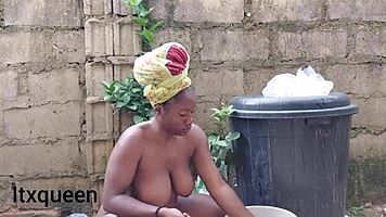 the solo girl is beautiful and petite, moaning softly