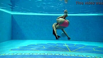 I tease naked hungarian girls swimming in pool