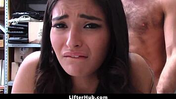 emily willis gets caught and punished by the guard