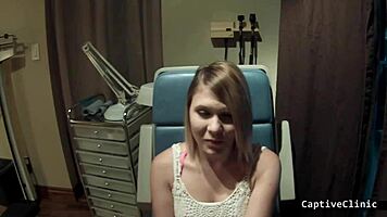 Lesbian Torment Clinic Olivia Kassady Teasing Blonde Pussy