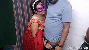 Newly Married Indian Wife Enjoys Rough Doggystyle Sex At Home