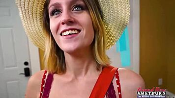 horny blonde cutie pixie pie finger fucks her pussy then gets banged hard