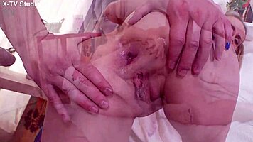 afina tries hard assfucked - cum on face - big ass 😩