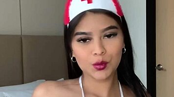 nurse with big tits takes her temperature with her black toy - ivy flores leak
