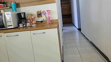 i fucked my husband's friend while he showered, almost got caught