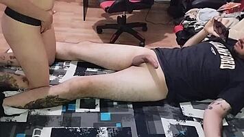 Detailed wild sex follows rich blowjob with young university girl
