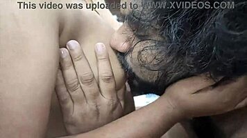 wild desi couple in bedroom lick ass kiss deep and suck boobs like animals