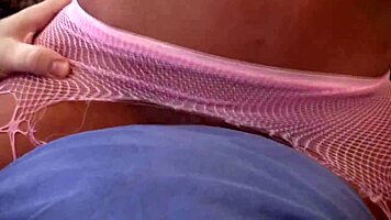 jenny welch dances a lap dance in pantyhose, boyfriend rips them off