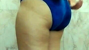 Hot Desi Girlfriend Fingers Big Natural Tits In Bathroom