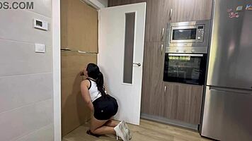 cleaning the kitchen and discovering a surprise in the glory hole