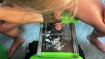 Mature Milf Handjob Cumshot in Aquarium