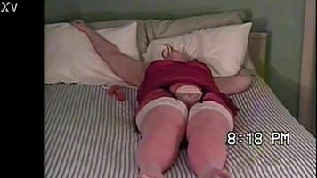 curvy young wife in stockings cums multiple