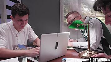 Heather Honey's big ass gets banged by a group of perverted classmates in rough gangbang.