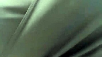 Stepmother with big boobs walks outside