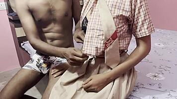 hot indian schoolgirl indulges in cute desi sex after classes