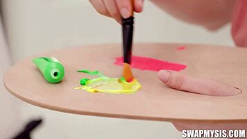 Schoolgirls and Guys Engage in Nude Modeling Fuck Fest