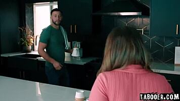 young brunette gets deepthroat, seth barges in saying 'i must watch every intimate moment.'