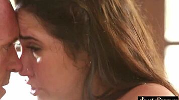 Does curvy teen babe ride stiff cock?