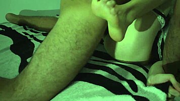 skinny girl slips into sexy lingerie just for me