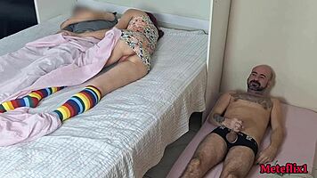 We had to share a room with my boyfriend's stepfather