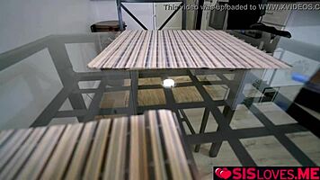 Jade nile enjoys blindfolded cock sucking