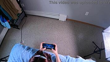 while playing on phone i didnt notice neighbor fucking my wet pussy 😏